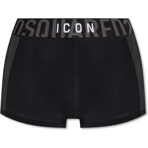 Bottoms, female, , Size: XL Boxer shorts with logo - Dsquared2 - Modalova