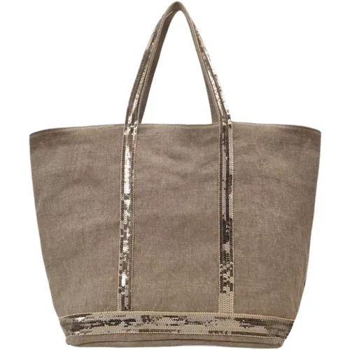 Khaki Leinen Tote Tasche - Vanessa Bruno - Modalova