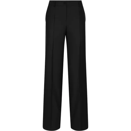 Wool Flared Trousers , female, Sizes: XS, S, M - Dolce & Gabbana - Modalova