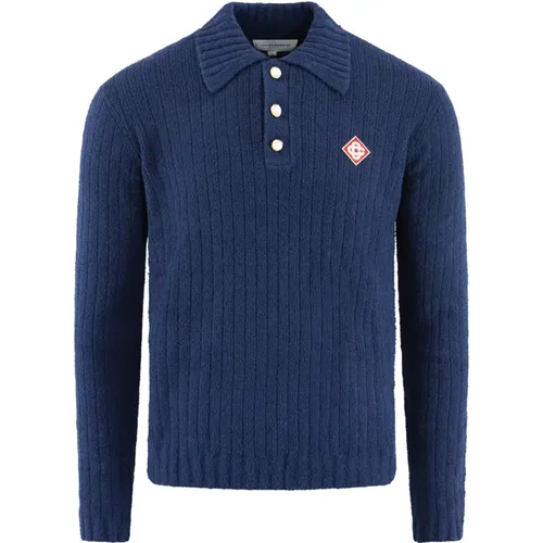 Boucle Langarm Polo , Herren, Größe: M - Casablanca - Modalova