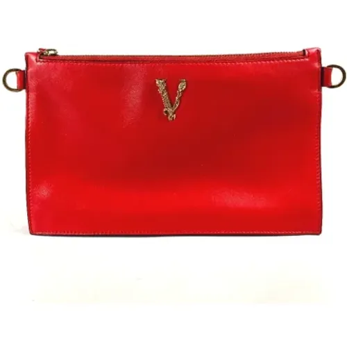 Pre-owned Clutches, female, , Size: ONE SIZE Pre-owned Leather clutches - Versace Pre-owned - Modalova