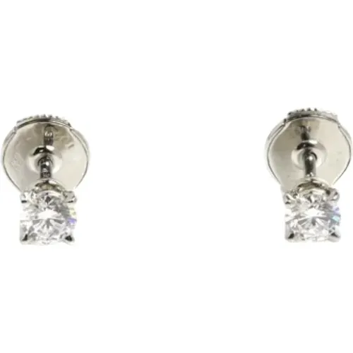 Pre-owned Jewellery, female, , Size: ONE SIZE Pre-owned Platinum earrings - Cartier Vintage - Modalova