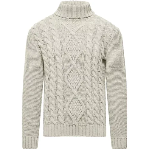 Turtlenecks, male, , Size: M Cozy Cable-Knit Turtleneck Sweater - BomBoogie - Modalova