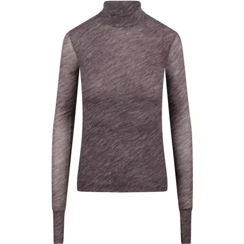 Bedruckter Rollkragenpullover mit Melange-Effekt - Philosophy di Lorenzo Serafini - Modalova