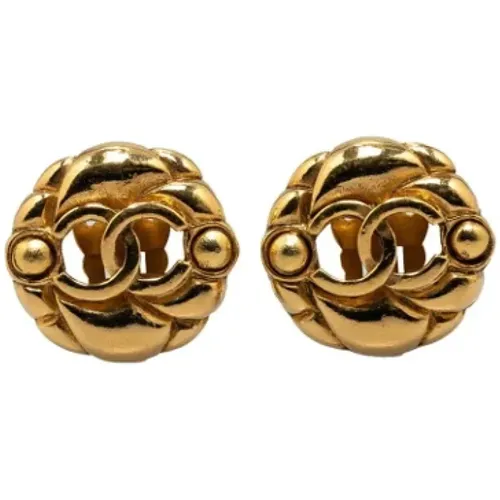 Pre-owned Jewellery, female, , Size: ONE SIZE Pre-owned Metal earrings - Chanel Vintage - Modalova