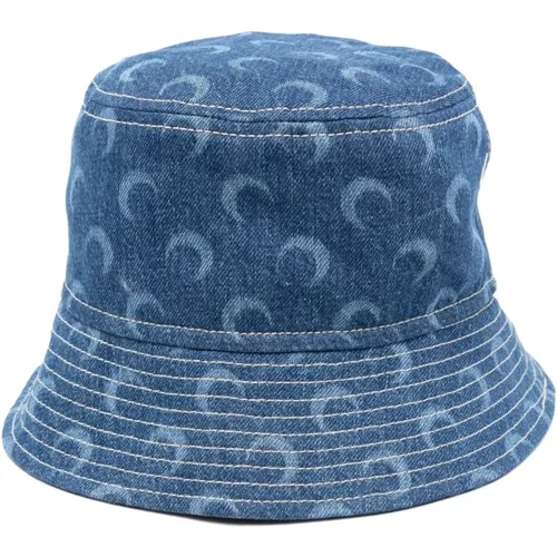 Cotton Casual Bucket Hat , female, Sizes: M, S - Marine Serre - Modalova