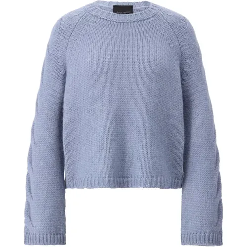 Round-neck Knitwear, female, , Size: XS Classic Knit Sweater - Roberto Collina - Modalova