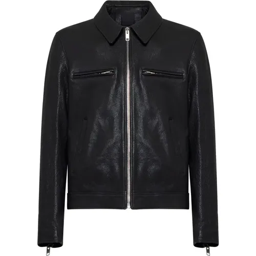 Leather Jackets, male, , Size: L Leather Biker Jacket - Givenchy - Modalova