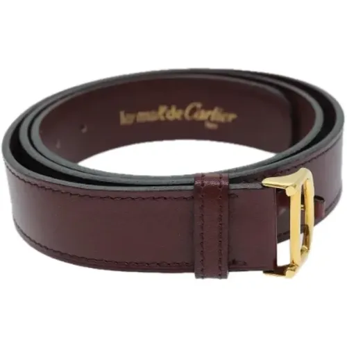 Pre-owned Belts, male, , Size: ONE SIZE Pre-owned Leather belts - Cartier Vintage - Modalova