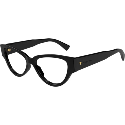 Stylische Brille Bv1320O Schwarz , Damen, Größe: 54 MM - Bottega Veneta - Modalova