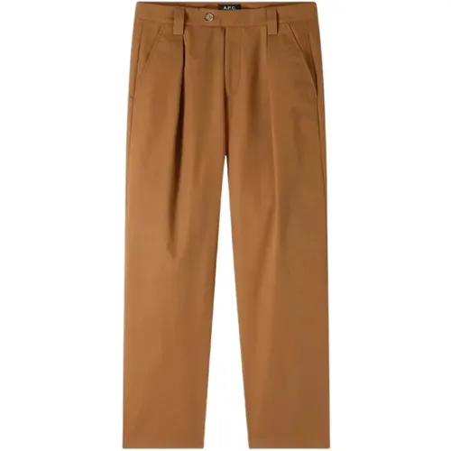 Straight Trousers, male, , Size: L Renato Pants - Tobacco Color - A.p.c. - Modalova