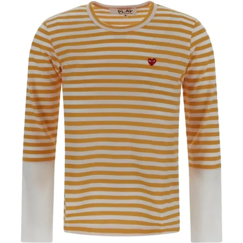 Striped Long Sleeve T-Shirt - Comme des Garçons Play - Modalova