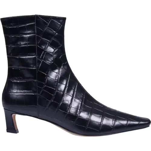 Crocodile Print Leather Ankle Boots , female, Sizes: 5 1/2 UK, 4 UK, 3 UK, 4 1/2 UK, 6 UK - Michael Kors - Modalova