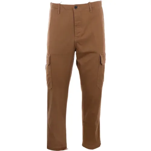 Cargo Trousers Contrast Stitching , male, Sizes: W31, W34, W32, W30, W33, W36 - Incotex - Modalova
