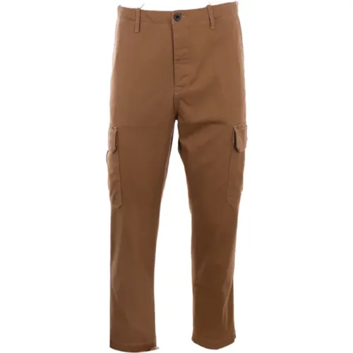 Cargo Trousers Contrast Stitching , male, Sizes: W32, W30, W36 - Incotex - Modalova