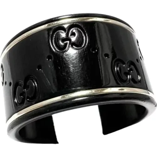 Pre-owned Jewellery, male, , Size: ONE SIZE Pre-owned White Gold rings - Gucci Vintage - Modalova