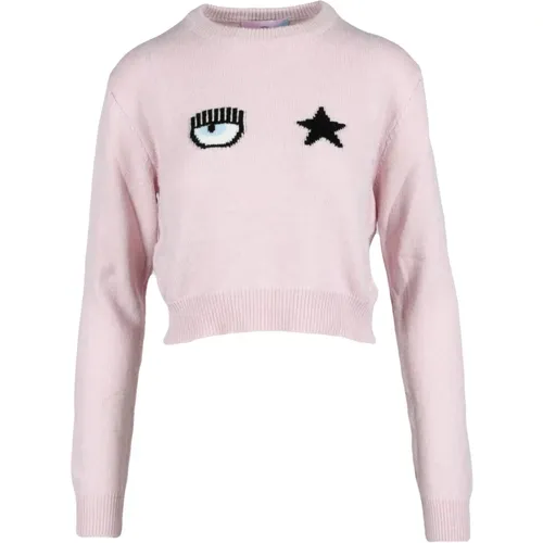 Round-neck Knitwear, female, , Size: L Round-neck Knitwear - Chiara Ferragni Collection - Modalova