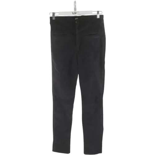 Slim Ribbed Velvet Pants with Zipper - Pre-owned , female, Sizes: M - Isabel Marant Pre-owned - Modalova