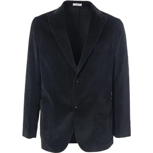 Velvet Jacket with Two Buttons , male, Sizes: M - Boglioli - Modalova