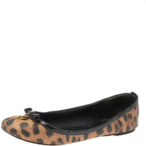 Pre-owned Flats, female, , Size: 7 US Pre-owned Coated canvas flats - Dolce & Gabbana Pre-owned - Modalova