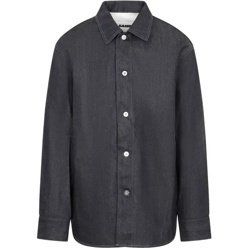 Dunkelblaue Denim Hemd Jil Sander - Jil Sander - Modalova