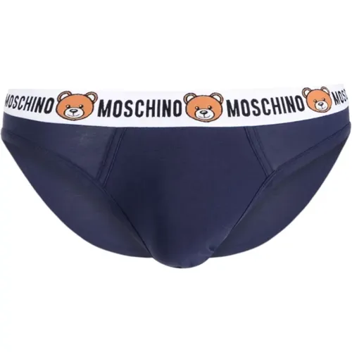 Bottoms, male, , Size: XL Teddy Bear Waistband Briefs - Moschino - Modalova