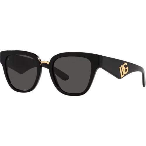 Schwarze/Graue Sonnenbrille , Damen, Größe: 51 MM - Dolce & Gabbana - Modalova