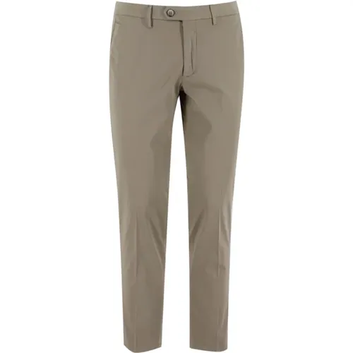 Chinos, male, , Size: W35 Slim Fit Cotton Trousers - Michael Coal - Modalova