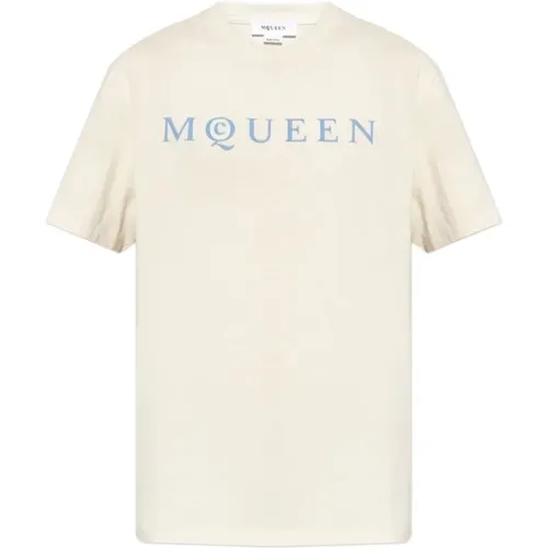 T-Shirts, male, , Size: L T-Shirt Gesso - alexander mcqueen - Modalova