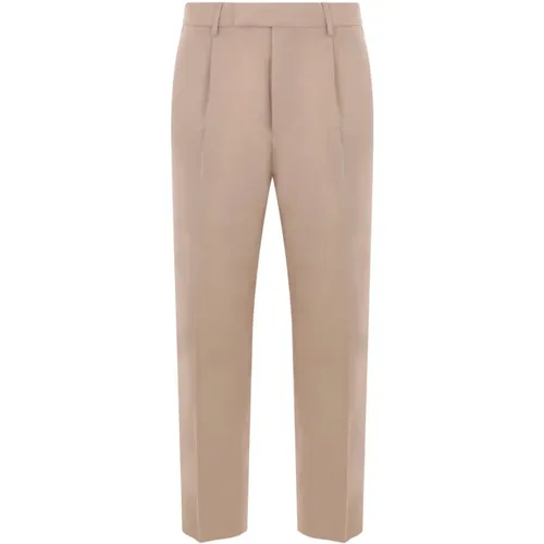 Chinos, male, , Size: L Straight Leg Trousers - Ermenegildo Zegna - Modalova