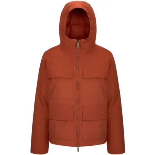 Kurze Rote Stoffmixjacke , Herren, Größe: L - K-way - Modalova