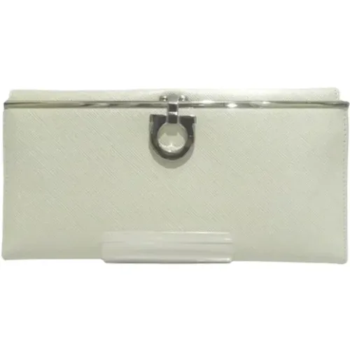 Pre-owned Clutches, female, , Size: ONE SIZE Pre-owned Leather wallets - Salvatore Ferragamo Pre-owned - Modalova