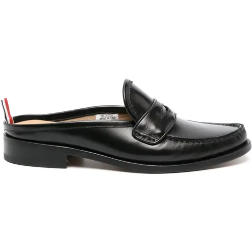 Mules, male, , Size: 10 US Elegant Flat Shoes - Thom Browne - Modalova