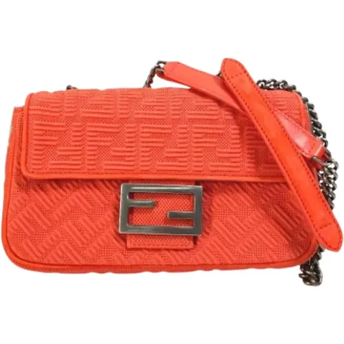 Pre-owned Shoulder Bags, female, , Size: ONE SIZE Pre-owned Canvas fendi-bags - Fendi Vintage - Modalova