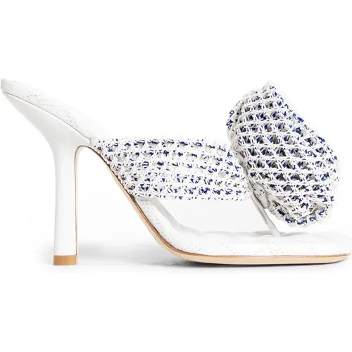 Crochet Rose Stiletto Heel Sandal , female, Sizes: 5 1/2 UK, 7 UK - Burberry - Modalova