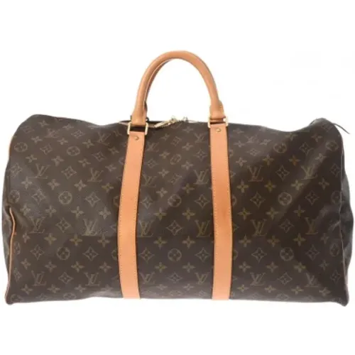 Pre-owned Weekend Bags, female, , Size: ONE SIZE Pre-owned Canvas handbags - Louis Vuitton Vintage - Modalova