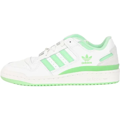 Weiße und grüne Low Forum Sneakers - adidas Originals - Modalova