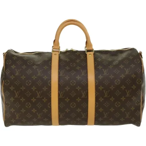 Pre-owned Weekend Bags, female, , Size: ONE SIZE Pre-owned Canvas travel-bags - Louis Vuitton Vintage - Modalova