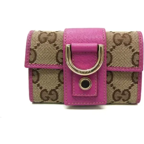 Pre-owned Accessories, female, , Size: ONE SIZE Pre-owned Canvas key-holders - Gucci Vintage - Modalova