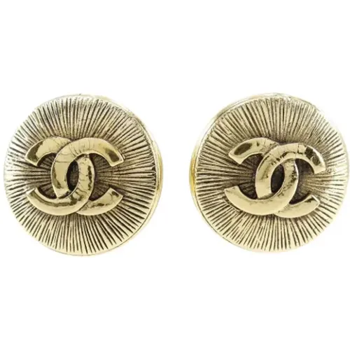 Pre-owned Jewellery, female, , Size: ONE SIZE Pre-owned Metal earrings - Chanel Vintage - Modalova