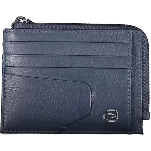 Wallets & Cardholders, male, , Size: ONE SIZE Leather Wallet with Rfid Blocker - Piquadro - Modalova