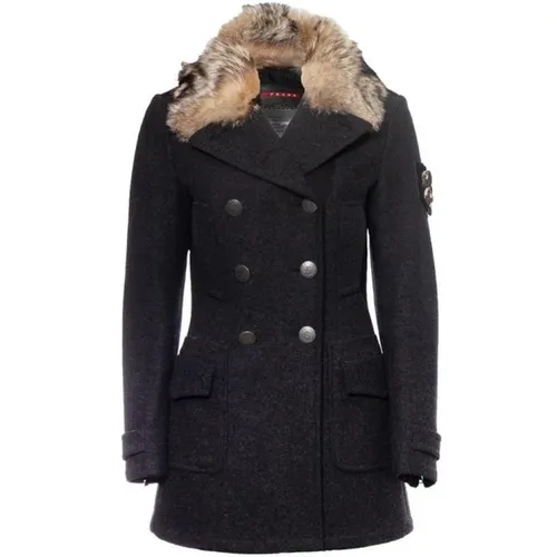 Pre-owned wool and alpaca coat , female, Sizes: 3XS - Prada Vintage - Modalova