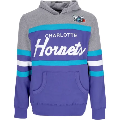 Hoodies, male, , Size: S Charlotte Hornets NBA Hoodie Purple - Mitchell & Ness - Modalova