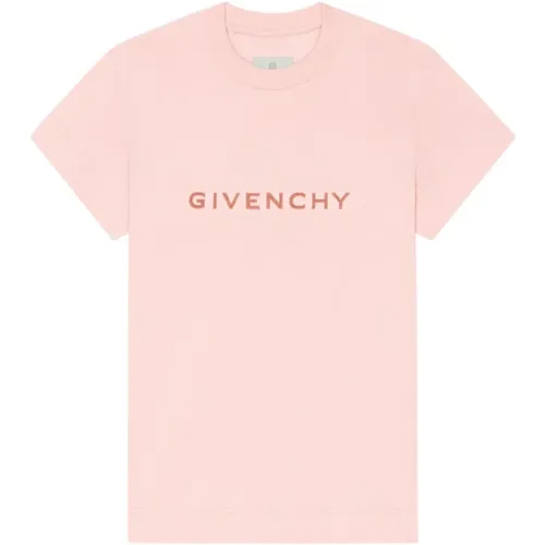 Rosa Crew Neck T-shirts und Polos , Damen, Größe: L - Givenchy - Modalova