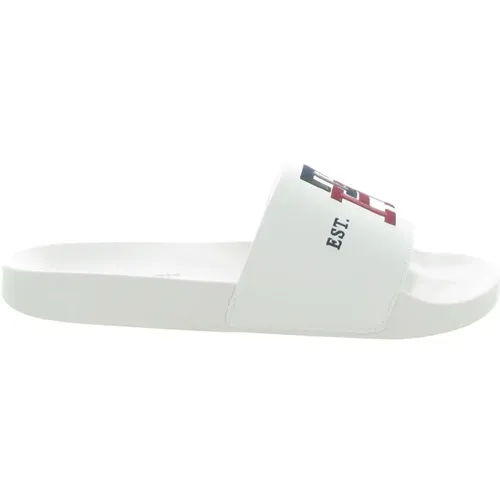 Stickerei Pool Slide Espadrille Core , Herren, Größe: 44 EU - Tommy Hilfiger - Modalova