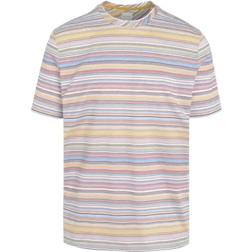 Signature Stripe T-shirt Navy Multicolour , male, Sizes: S, XL, L, 2XL - Paul Smith - Modalova