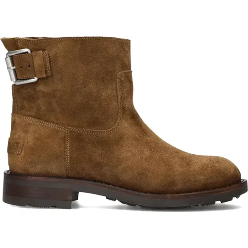 Wildleder Cognac Stiefeletten für Damen , Damen, Größe: 39 EU - Shabbies - Modalova