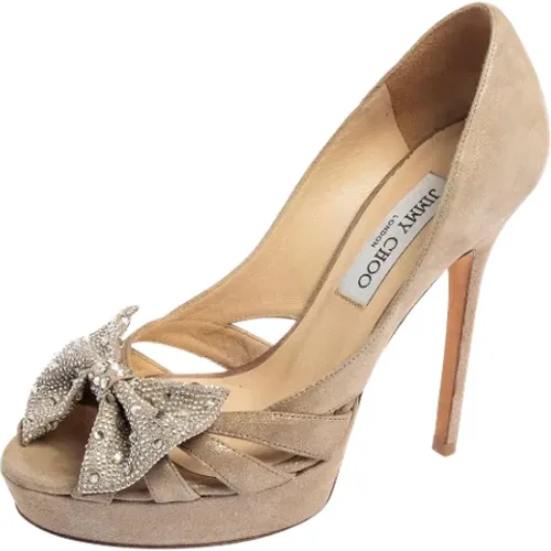 Pre-owned Pumps, female, , Size: 7 US Pre-owned Suede heels - Jimmy Choo Pre-owned - Modalova