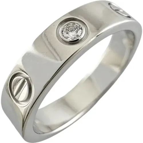 Pre-owned Jewellery, female, , Size: ONE SIZE Pre-owned White Gold rings - Cartier Vintage - Modalova