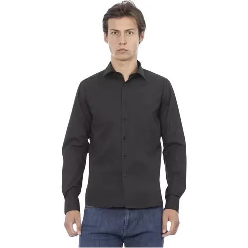 Slim Fit Baumwollhemd Mit Knopfleiste , Herren, Größe: 4XL - Baldinini - Modalova